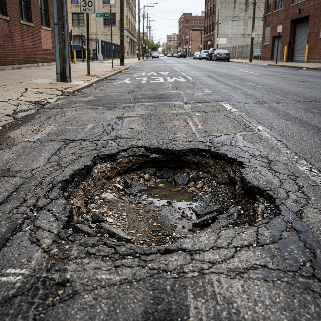 Evidencia fotográfica: Bache profundo en Av. Micaela Bastidas